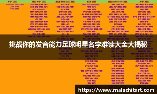 挑战你的发音能力足球明星名字难读大全大揭秘